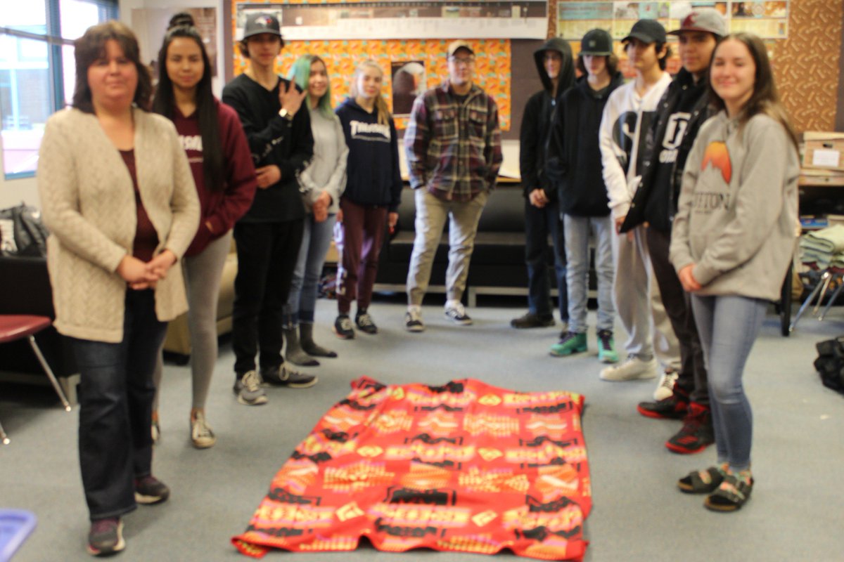 The Fulton Ab Ed Academy and one of the Socials 9 classes did the blanket exercise <a href="/FultonSecondary/">Fulton Secondary</a> @SD22Vernon