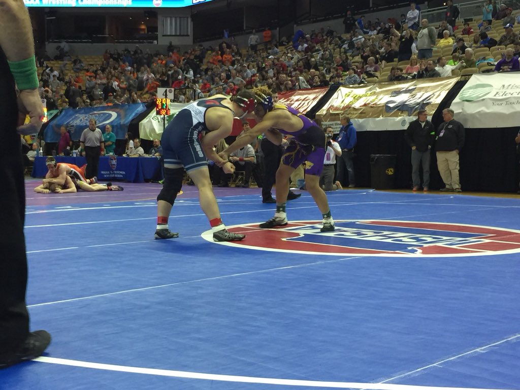WrestlingAffton's tweet photo. Jadon lost in the Quarters 0-4. Heading to wrestlebacks #PurplePride #GottaWinToStayIn
#MSHSAAWrestlingChampionships @AFFTONFB @AFFTONATHLETICS @missouriwrestle @mopreps https://t.co/RFwOU21kLH