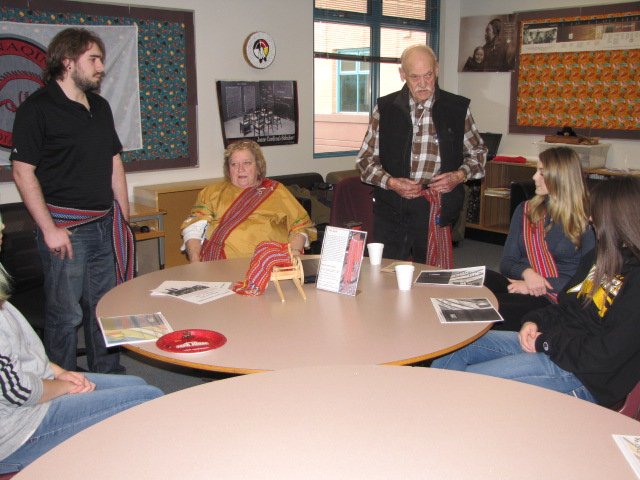 Metis Elders and Youth Reps came to share Metis history and culture with the Ab Ed Academy <a href="/FultonSecondary/">Fulton Secondary</a> @SD22Vernon