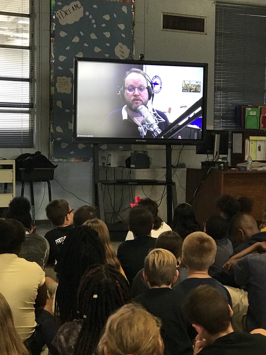 DrNHJones's tweet photo. Our 4th grade students engaged in a Skype session with Mote Marine Digital. https://t.co/GkbkoRA5Ck