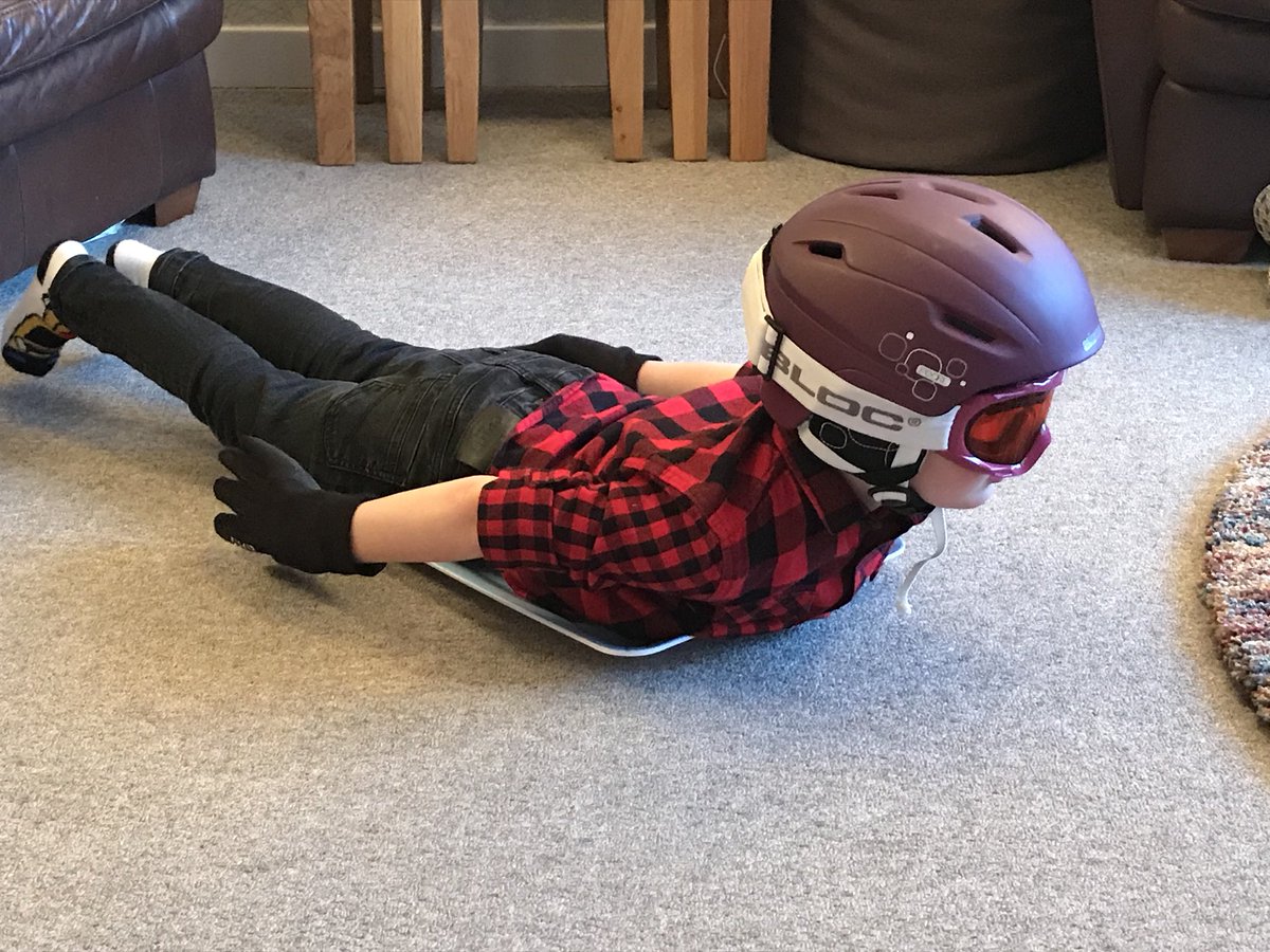 Phantompratty's tweet photo. @BBCSport @bbcgetinspired Inspired by Dan parsons Skeleton bob bronze for team GB and Mayer’s gold in Super G, Our son Freddie getting in some practice #futurecompetitor#skeletonbob#skiing https://t.co/uZuP0atdGx
