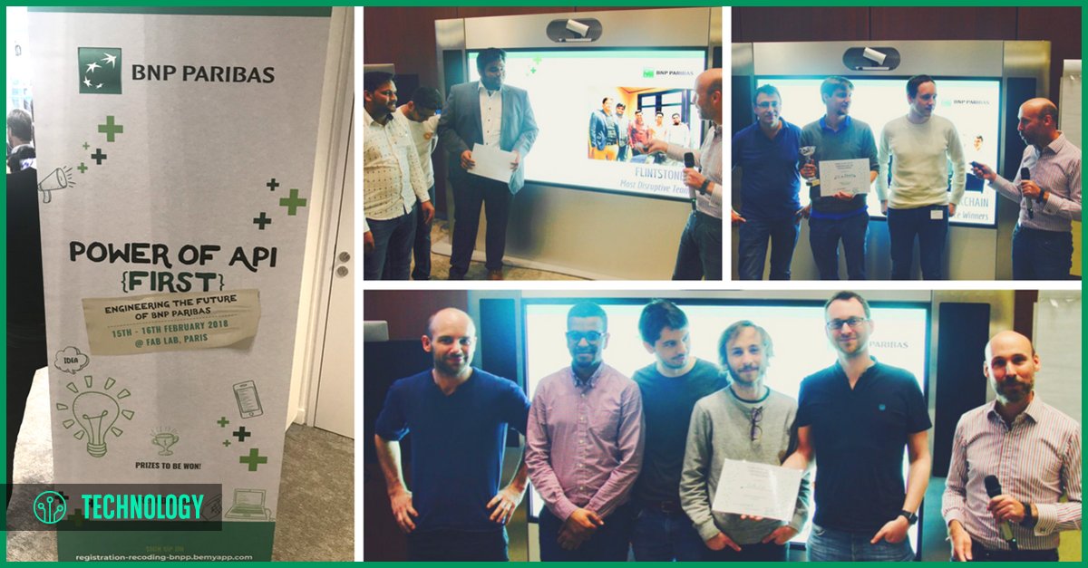 BNPParibasCIB's tweet image. Congrats 🎉 to the winner team of our Power of API Hackathon. Thanks 🙏 to all the participants; great things happen when we gather IT engineers, developers, data scientists &amp;amp; other #tech profiles  #recodingBNPP