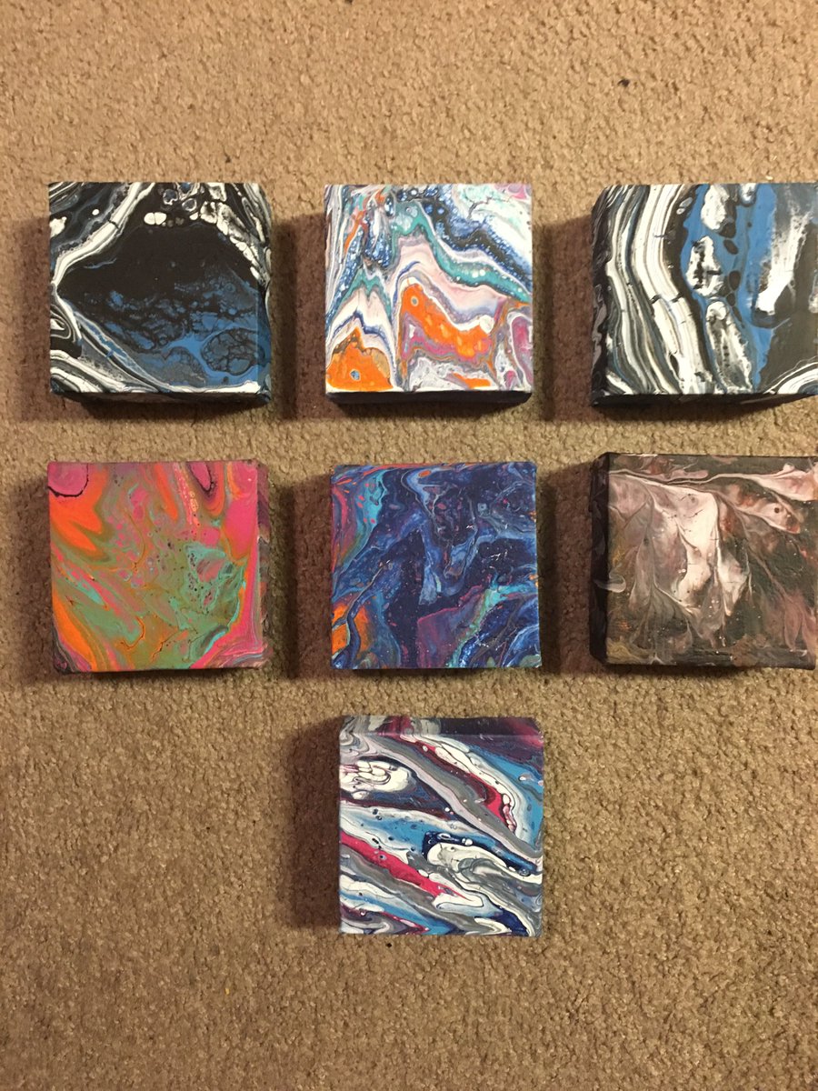 Hwy14studios's tweet photo. Some small ones that I have done. Have a great Friday!!!!  #etsyloving  #wallart #fluidart #fluidpainting #painting #acrylicpaint #arkansas #dirtypour #modernart  #highway14studios #interiors #fluidsouls  #luxury #abstractpainting #artforsale #originalart  #celebratearkansas https://t.co/fdHR8e7U91