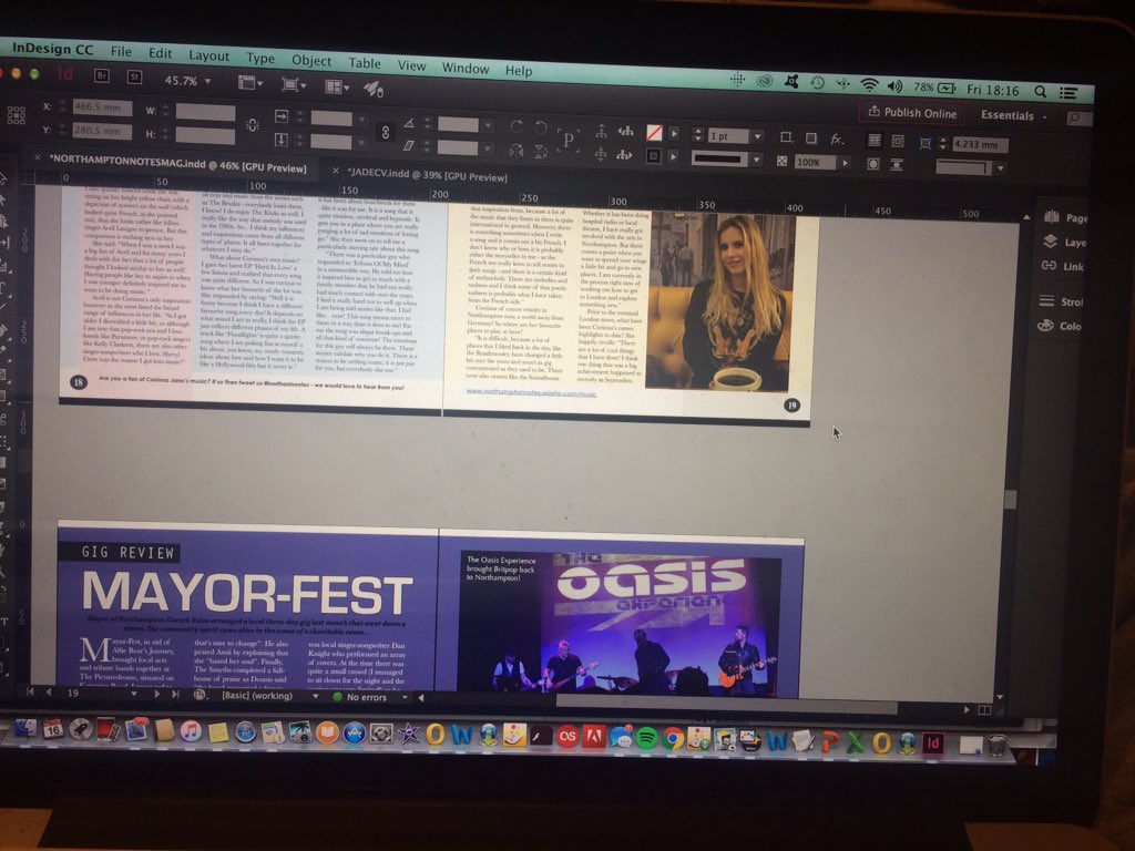 ONE WEEK to go guys until issue 1 will be available, so excited!! Still currently slaving away on <a href="/InDesign/">Adobe InDesign</a> to have it all finished in the coming days ☺️🎶 #northampton #music