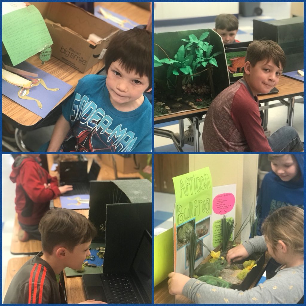 CDElementary's tweet photo. Great Job to all of our 3rd-graders on their frog projects! Big thank you to everyone for hopping on by and checking them out. #Frogs #Elementary #CDCSD https://t.co/6jCqkFOgug