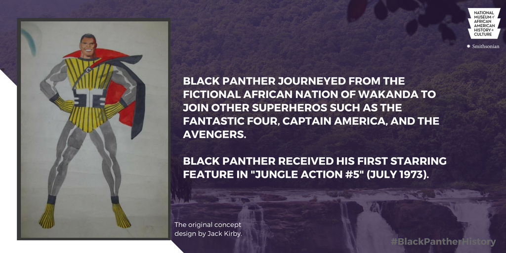 Created by Jack Kirby and Stan Lee, the Black Panther made his first comic book appearance in the 1966 "Fantastic Four #52" in the Silver Age of Comic Books.  #BlackPantherHistory  #WakandaForever  