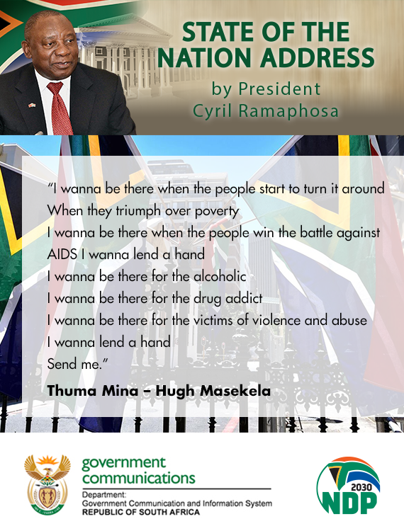 As I conclude, allow me to recall the words of the late great Bra Hugh Masekela: #Ramaphosa #SONA2018