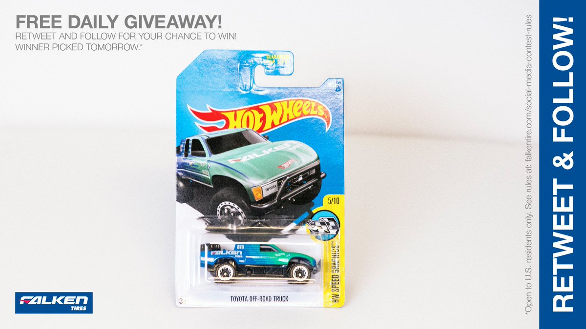 FalkenTire's tweet image. It's not #TacoTuesday, but it is #WildpeakWednesday and you #win a #Free @Hot_Wheels truck. RT &amp;amp; follow #FalkenTire to enter this #prize #giveaway #contest or other #swag! Rules: bit.ly/2grA0A4