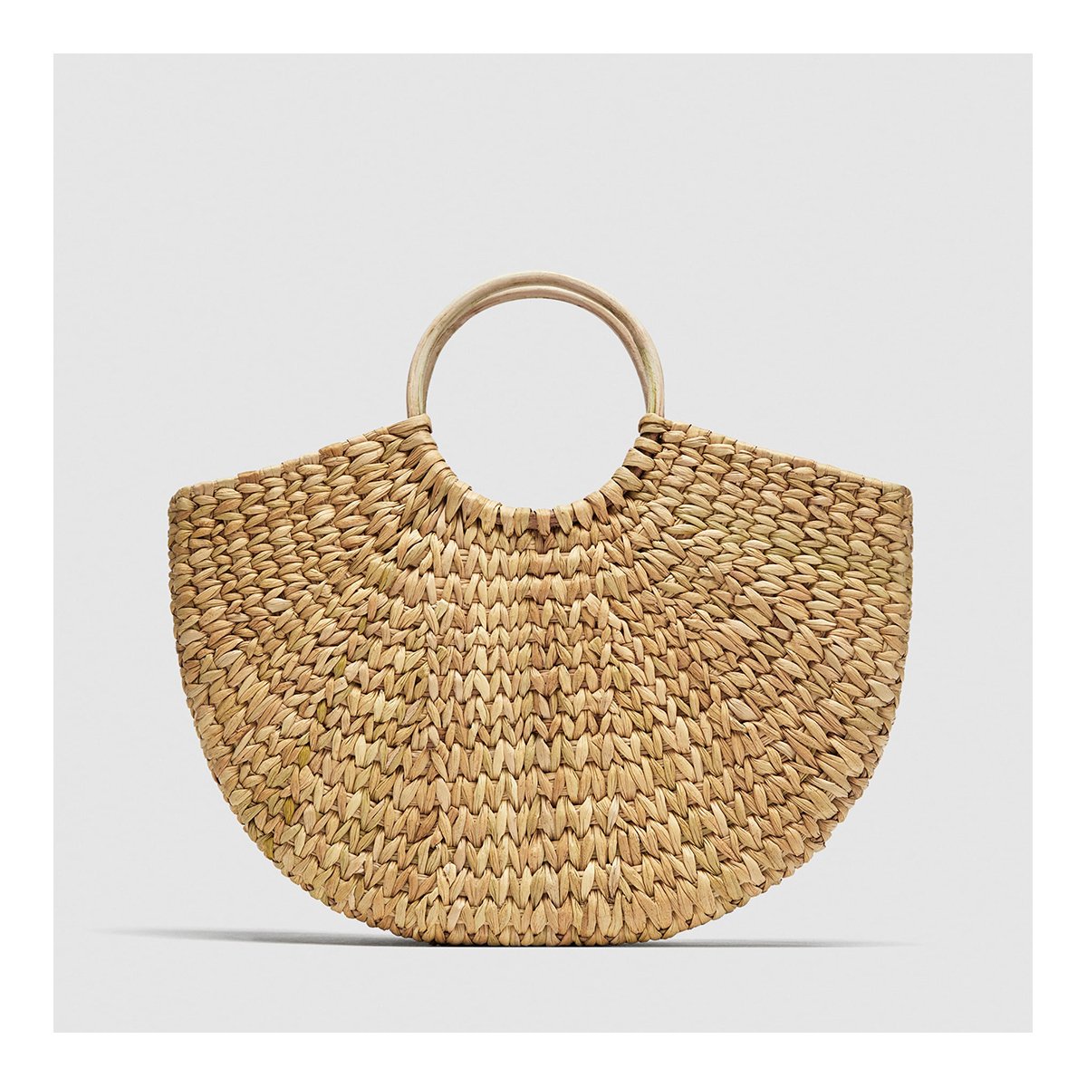 round raffia bag zara