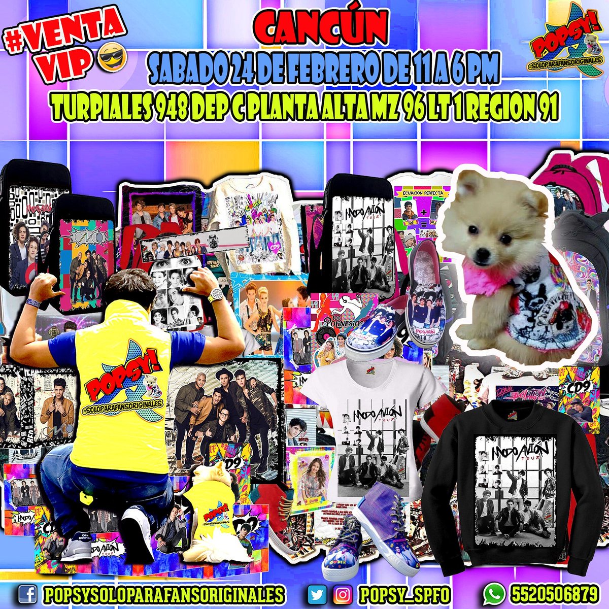 POPSY_SPFO's tweet photo. 🔊🔊#CANCUN CONFIRMADO #VENTAVIP🚩ESTE SÁBADO 24 DE FEBRERO EN TURPIALES 948 DEP C PLANTA ALTA MZ 96 LT 1 REGIÓN 91  A 4 CALLES DE LOPEZ FRENTE AL TELMEX PORTILLO ENTRANDO POR CALLE 71 DE 11 A 6 PM #UNICODIA 
#SOLOPARAFANSORIGINALES😍😎

UBICACIÓN AQUÍ https://t.co/txMtnzc4dx https://t.co/Qmqu8ZqlC6