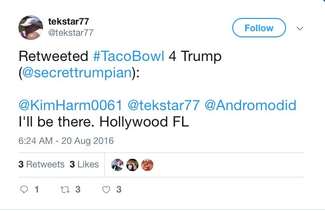 RVAwonk's tweet photo. I have an entire folder of tweets from the Florida flash mob organized by Russians at the Internet Research Agency.  

It was not just a few people. https://t.co/DqIqNfnyzS