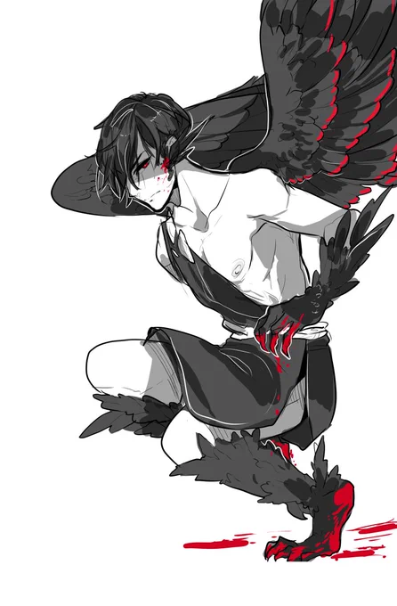 Pics from the Siren AU I keep meaning to post but forgetting, ack!!!
Adorable muderbirb <3
Unfortunately GH doesn't understand XD

#CCSirenAU #CrimsonCamui #CCArt 