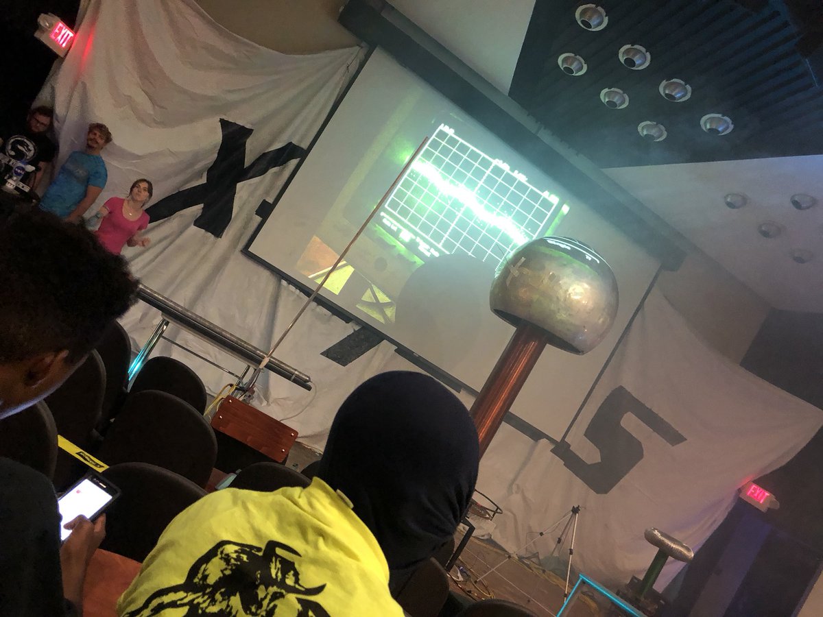 Stem academy at the USF engineering expo! Ready to watch the Tesla light coil show! <a href="/MclaneSchool/">Mclane Middle School</a>