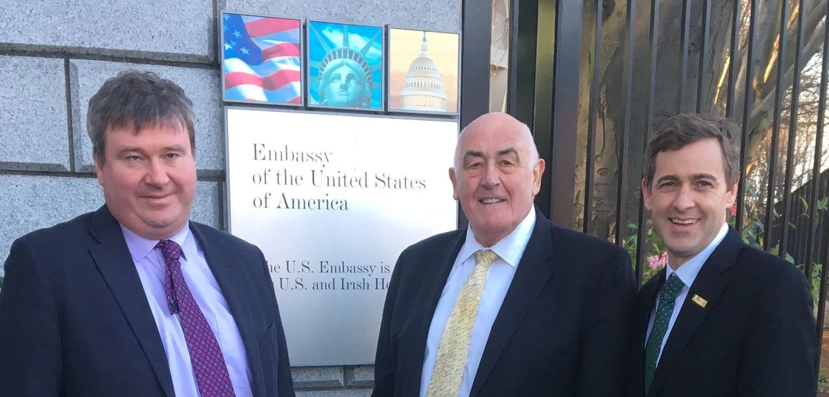 SenatorMarkDaly's tweet photo. Senator Conway, Senator Lawless and I met with US embassy officials in #Dublin to discuss the 50,000 undocumented #Irish, the visa waiver program and the #J1visa issue. https://t.co/h9tvJWXU9H