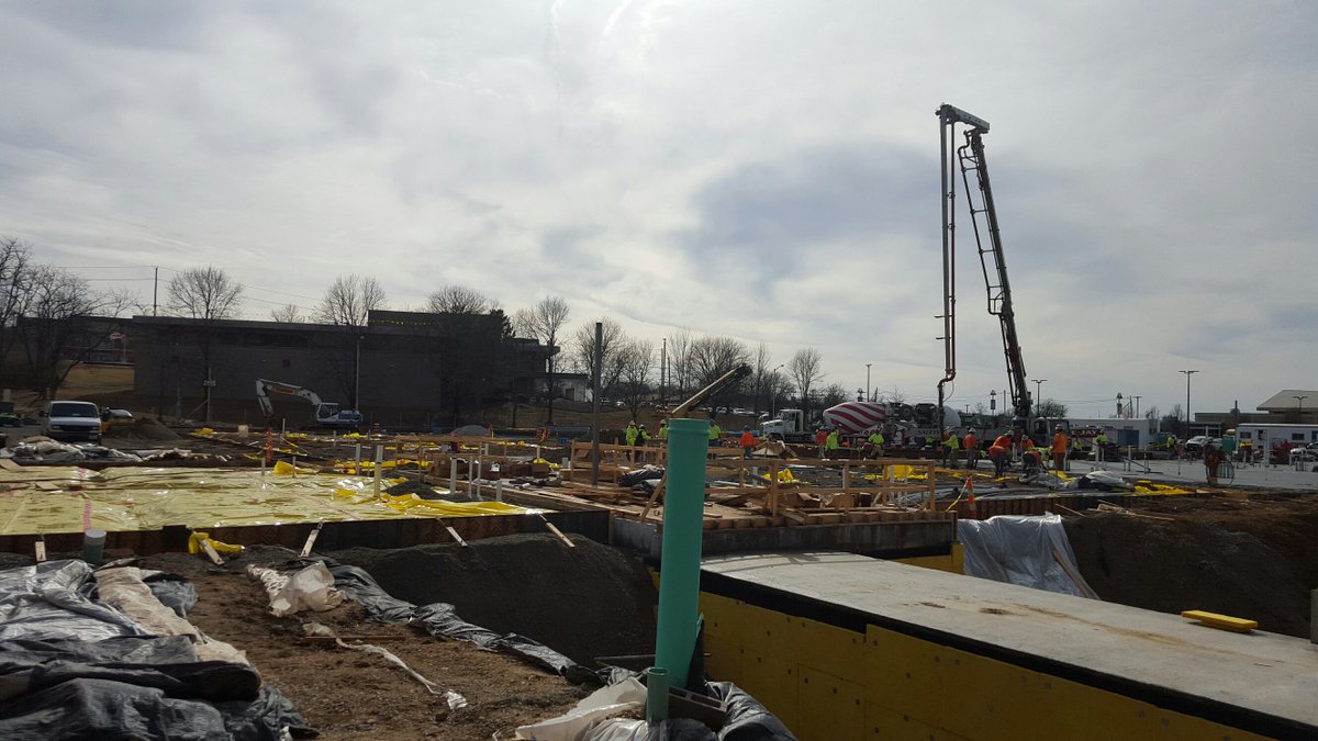 Busy day at the Covenant Place II Cahn Family Building Construction Site! New affordable senior living, with medical, services, resources, programs and cafe to open in Spring 2019, in St. Louis MO County.