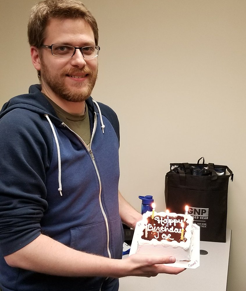 BrandedGear's tweet image. Yesterday the #GNP team celebrated the birthday of our E-Commerce Specialist Joe Donato. Happy Birthday! #birthday #bday 🎂