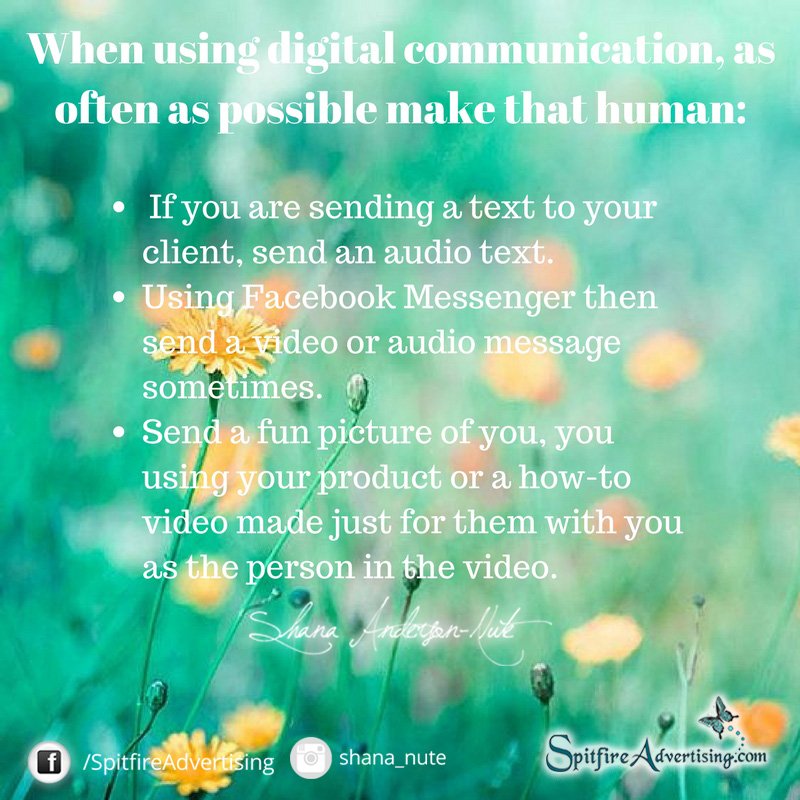 shananute's tweet photo. How to be more human when communicating online? Here are some tips.
https://t.co/mYNKgUnHpt
#spitfireadvertising #Advertising #Clients #prospects #sales #TargetAudience #Branding #Brand #Market #Marketing #BusinessOwners #PromotionalItems #PromotionalGifts #PromotionalProducts https://t.co/75SStYMJl0