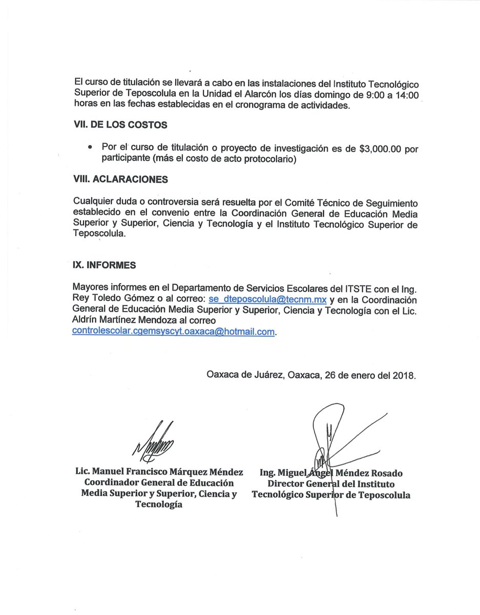 CGEMSSCT_GobOax's tweet photo. 👉La Coordinación General y el @tecteposcolula CONVOCAN a egresados del Centro Superior de Estudios Tecnológicos de Teposcolula #CESETT, a realizar su proceso de Titulación conforme a las bases emitidas en la siguiente convocatoria: https://t.co/GREJJy7fV8