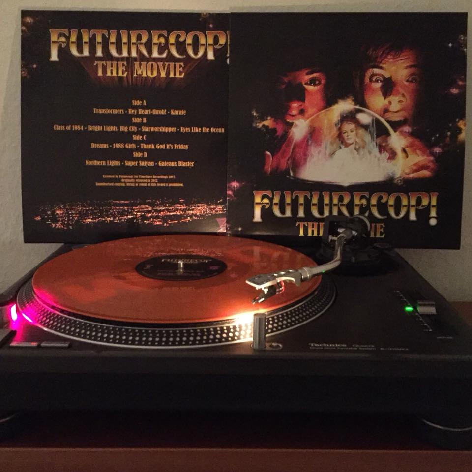 SOLD OUT! Orange + Black Double Vinyl Limited Edition ‚The Movie‘ from our band @futurecopx, pressed from <a href="/TimeSlaveRec/">TimeSlave Recordings</a>. Artwork by Alexander Burkart. THANK YOU #RETRO LOVERS 👍 #synthwave