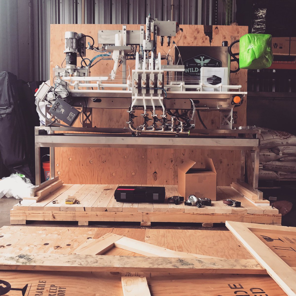 #WildGoose canning line in the house! Happy Friday to us. #gabeer