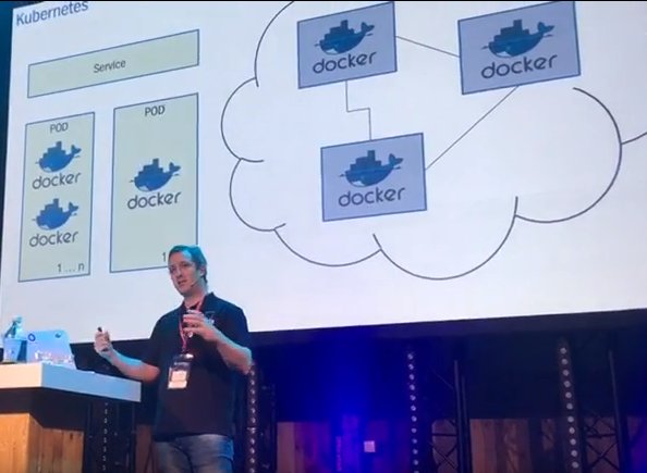 Had a great day at #tweakersdevsummit spoke about our #Kubernetes journey at <a href="/albertheijn/">Albert Heijn</a>. How we are able to kill production containers live on stage without downtime and how projects like <a href="/HelmPack/">Helm</a> and <a href="/kubespray/">kubespray</a> boost our love. Happy to share the presentation, send me a PM. :)