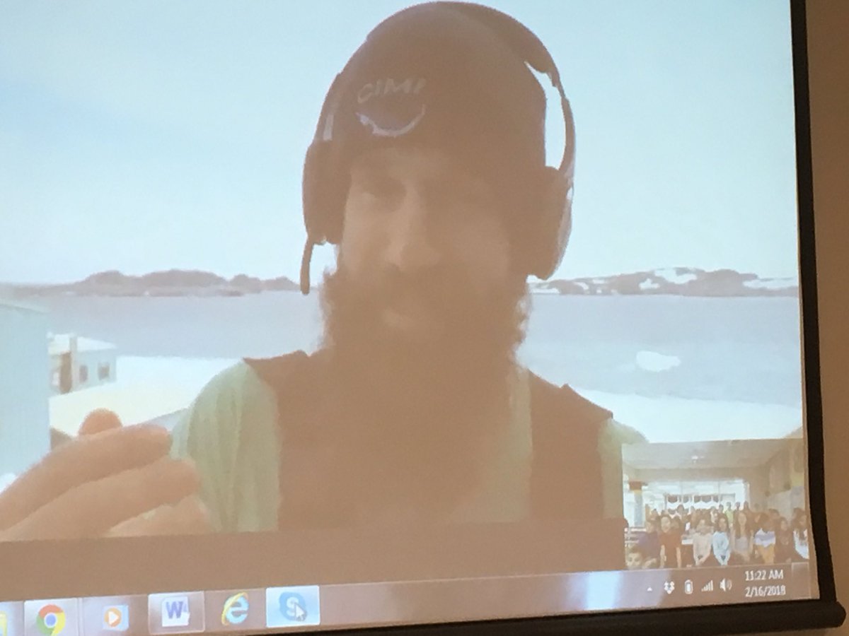 FosterSchoolMTL's tweet photo. Amazing experience for 4th grade Skyping with a marine biologist from Palmer Station, Antarctica. #leboproud #mtlsdsteam https://t.co/1dMDGNghXj