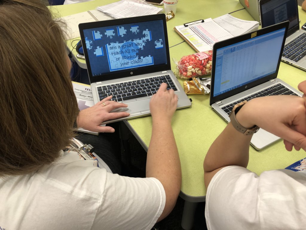 SAtechieteacher's tweet photo. @hiddenforestes teachers were stuck inside the @Seesaw website! They had to work through puzzles to digitally breakout! #missionseesaw #flippedPD #neisditech #funallaround https://t.co/09h6bn2bf5