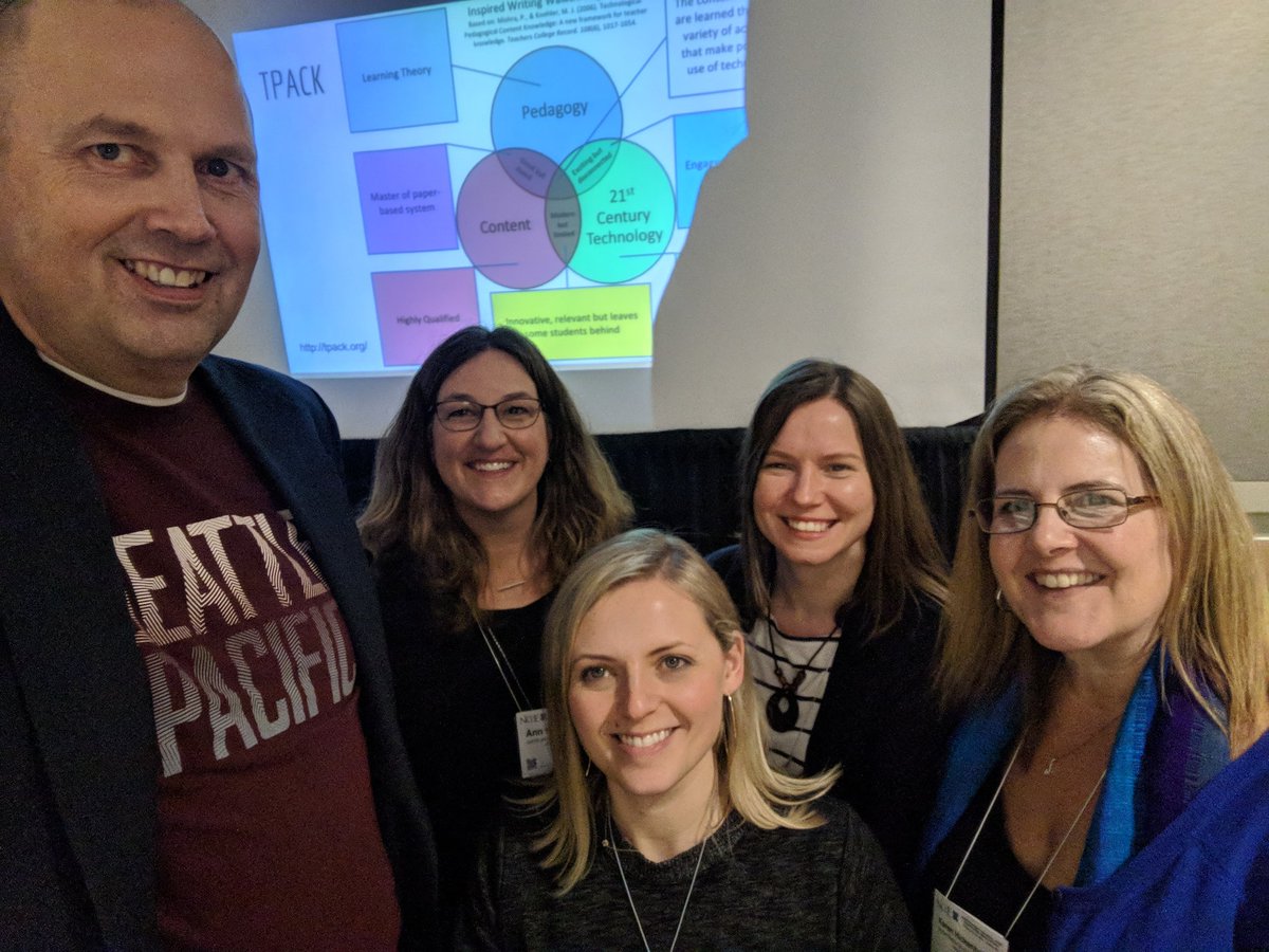 These people rock. @edtechsandbox. @drdavidwicks @TECHTOSA @AnnieTremonte @KarenHickenbott  #NCCE18 #tpack #samr #tripleE