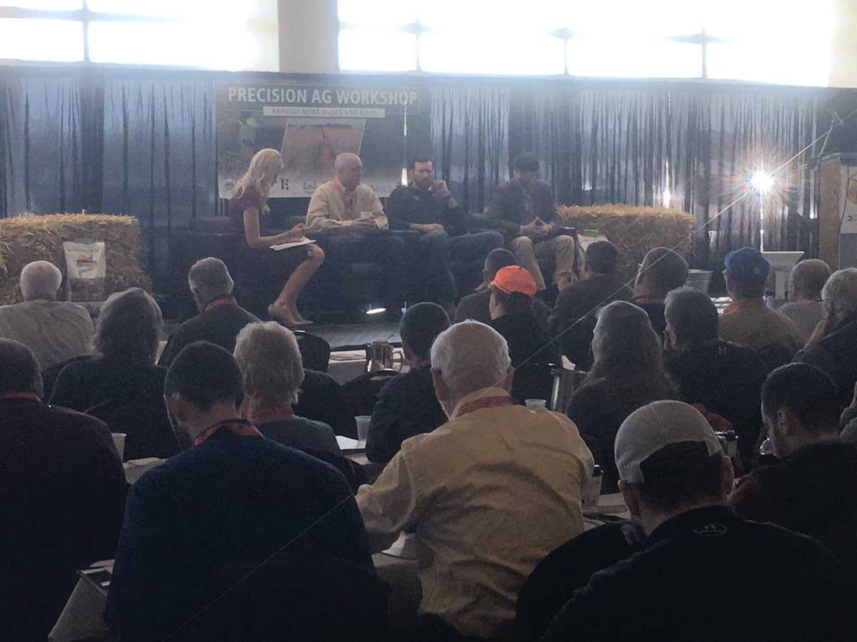 Sellout crowd at the Precision Ag Workshop. Dr. Dave Muth part of the precision platform lightning round answering questions on precision and sustainability! <a href="/pheasants4ever/">Pheasants Forever</a> #PheasantFest #AgTech
