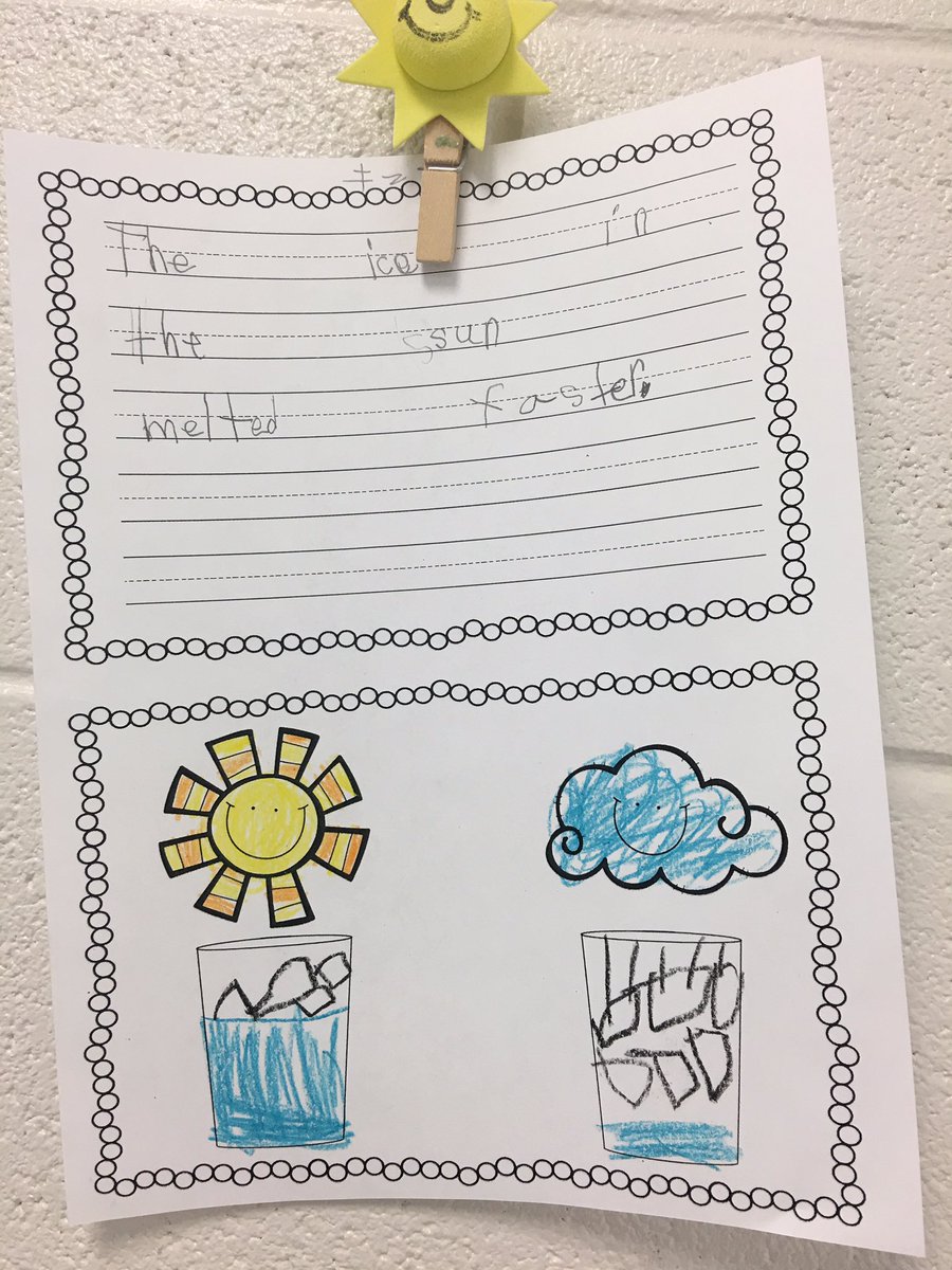 Kindergarten students are learning to be scientists! They are making a hypothesis, testing the hypothesis, and then writing about what they learned. We ❤️ content integration! #contentintegration #sciencerocks #readingandwritingarealwaysinvolved #WeAreLR