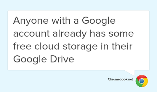 "Anyone with a Google account already has some free cloud storage in their Google Drive" goo.gl/7wphql #Cloud #Chromebook