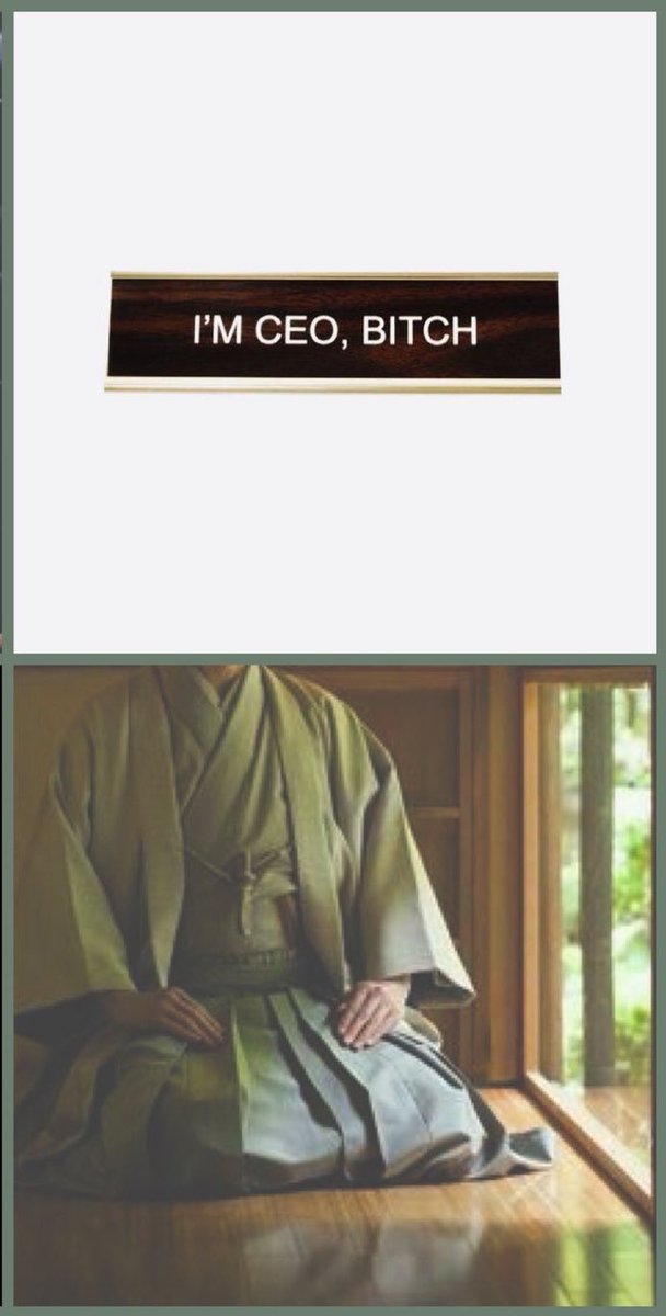 || the difference in these photos have never been so great.

From: I’m CEO bitch

To: *honorably sits seiza for hours*