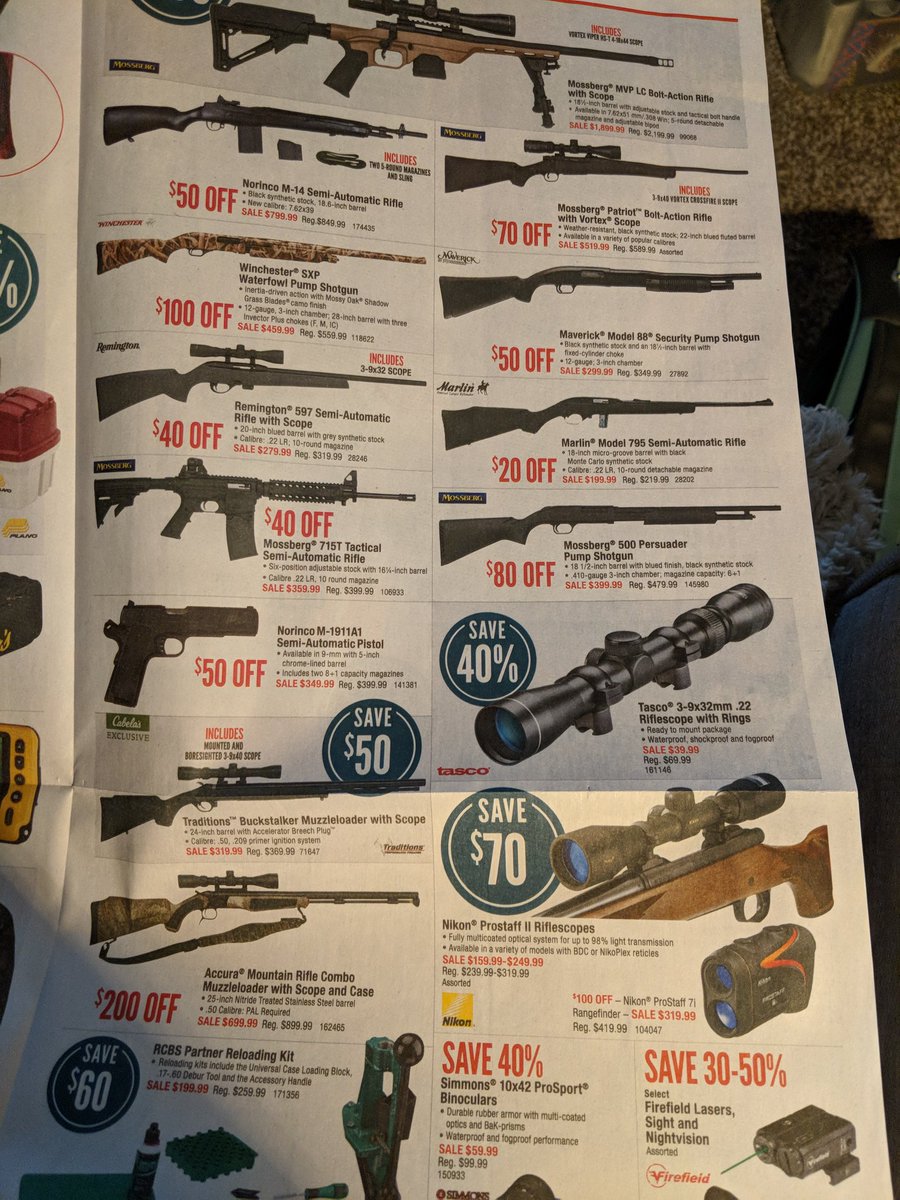 iggyb628's tweet photo. Hey @Cabelas ... In light of the massacre in Florida, might want to re-think your flyers. https://t.co/69PyCKvNrA
