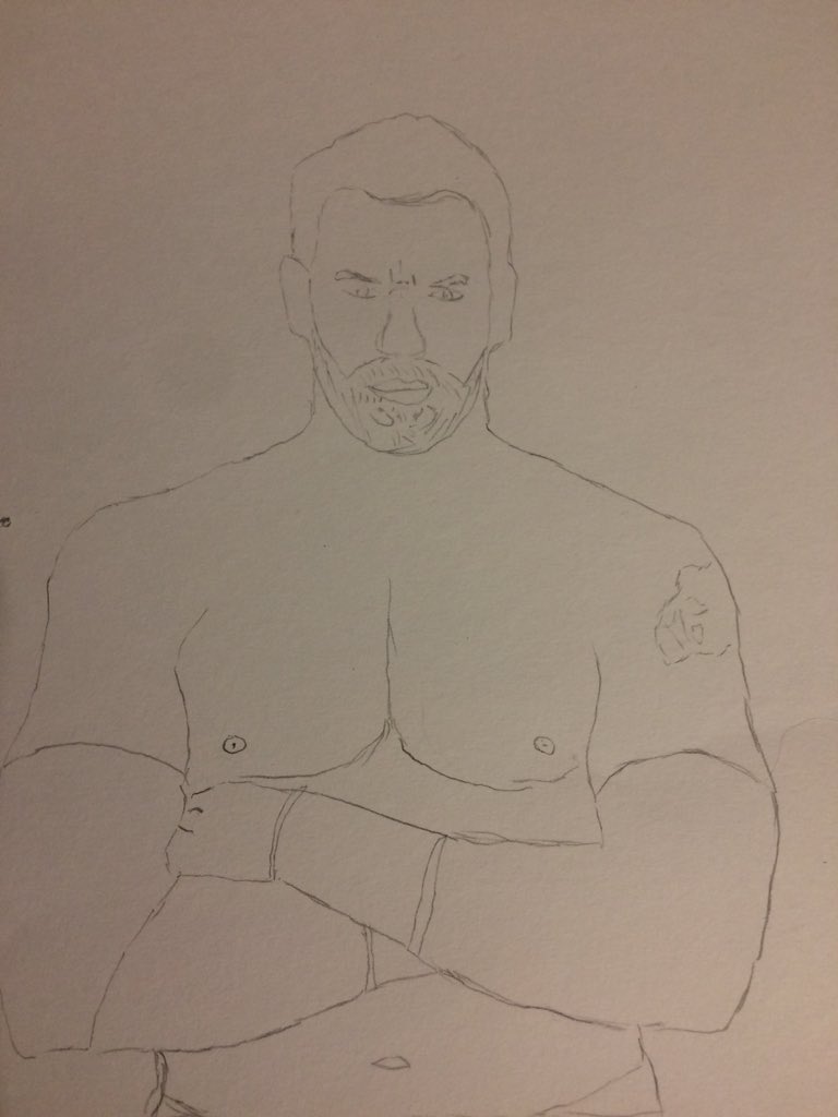 AureliieRollins's tweet photo. I start to draw #CaptainCharisma @Christian4Peeps but he's not finished yet 😘 #WWEChristian #ChristianCage #Christian #JasonReso #JayReso #FanArt https://t.co/lLYY17S0Ss
