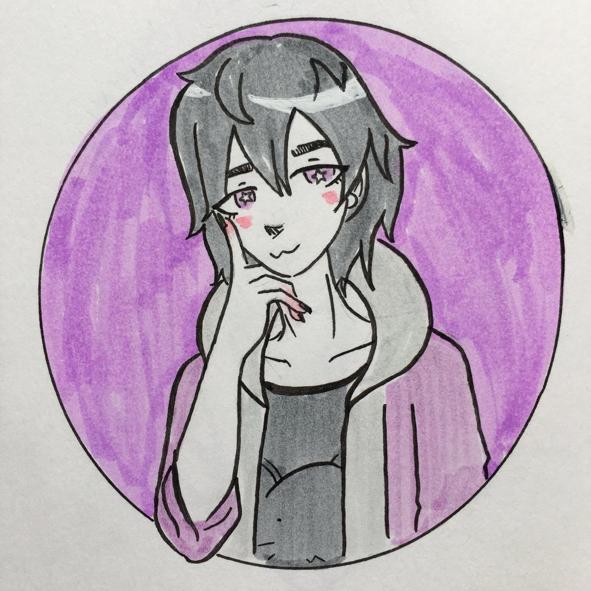 itsjustrox's tweet photo. #FANbruary2018 piece three is for @DateNighto ‘s Avery Grey from Hustle Cat! I sincerely loved the fact that Avery could be non-binary, it meant a lot to me as an enby. Also they’re gosh darn cute!!! https://t.co/G6MddlA9pV