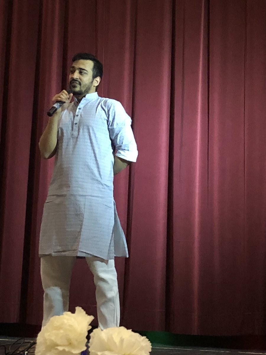 The Bangladeshi Student Society President, Ayat, announcing the group’s new student award for courage and community service. Student led and fundraised! Well done!