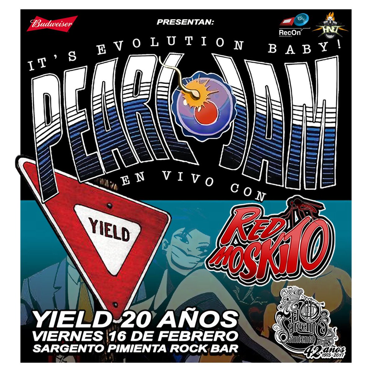 SargentPimienta's tweet photo. ¡Celebremos juntos el vigésimo aniversario de una de las últimas joyas discográficas de los noventas!
#Yield20: Tributo a #PearlJam por Red Moskito / HOY
👉 https://t.co/IVUYPLZn9T https://t.co/kyEAOk6AP4