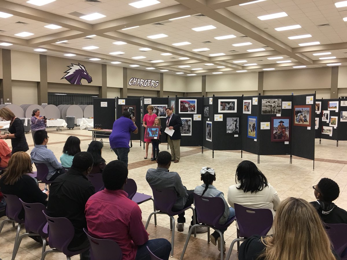 Fulshear_HS's tweet photo. Art Show is set up and awards are handed out. It will be open to the public tomorrow. If you get a chance, come out and take a look. You will be happy that you did. https://t.co/WurUfuutLF