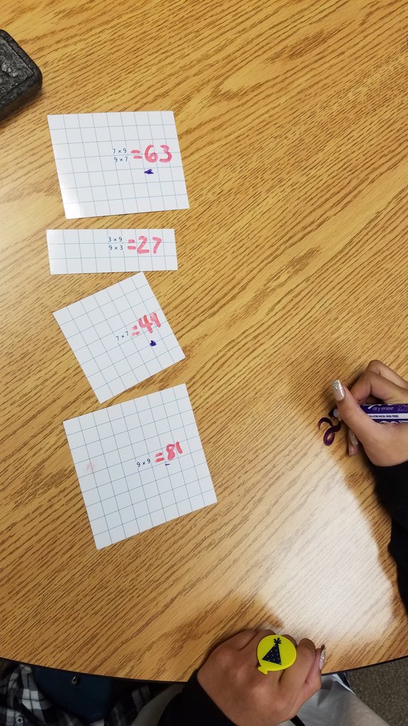mathbridges's tweet photo. Developing #multiplication #fluency with Guess My Rule game with #arrays
#5thgrade S #noticewonder all kinds of patterns rooted in relationships between the #factors & #products
This is an #ad opposing #timedtests
#teach180 #MTBOS #iteachmath https://t.co/gDcOVfNsnr
