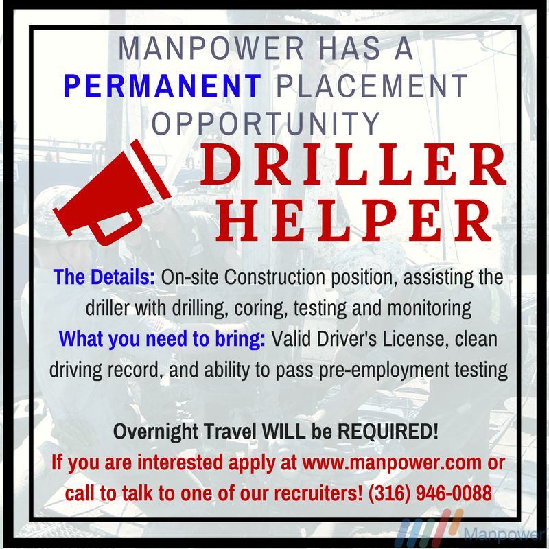 ManpowerWichita's tweet photo. Attention #JobSeekers Manpower is actively hiring for multiple positions including a couple of permanent placements! #Wichita #Jobs #NowHiring https://t.co/fU5iU8BrOk