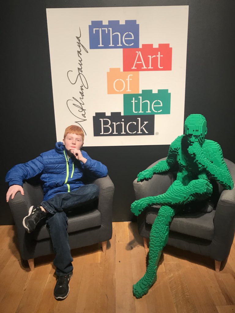 Day date with my favorite LEGO loving kid. Such an awesome exhibit. Highly recommended!!! #uskcartofthebrick
