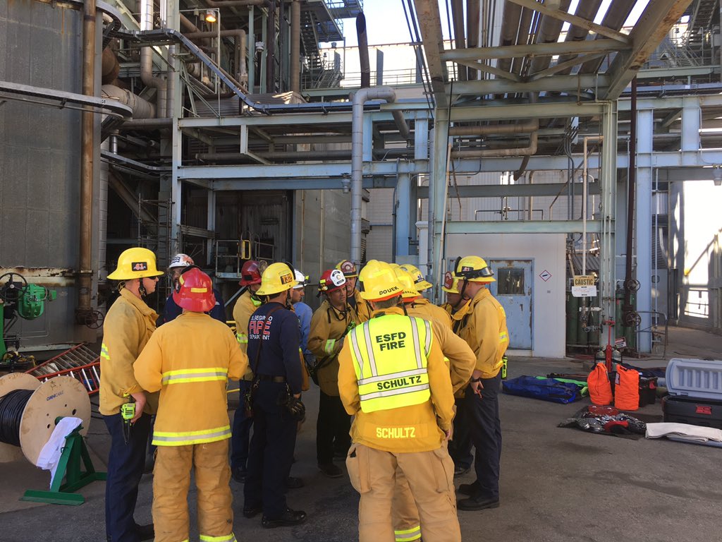 ESFD's USAR personnel assisted Redondo Beach Fire Department with a Confined Space/ Technical Rescue, earlier today.