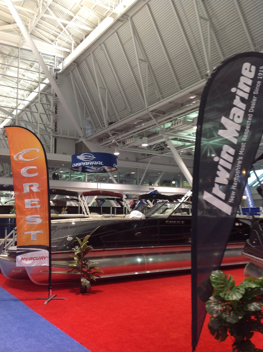 IrwinMarine's tweet photo. Here are the @IrwinMarine Crest pontoon, Sea Ray boats and Donzi booths at the boat show. Great way to have fun this weekend! #boatshow #boating #nhboating #pontooning #crestpontoon #searayboats #donzi #lakewinnipesaukee https://t.co/xLG9yL1aQ2