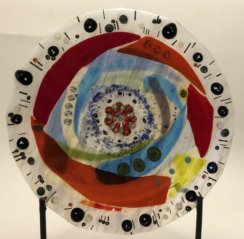 Colorful Murrini Dish cottageglassworks.com/product/colorf…