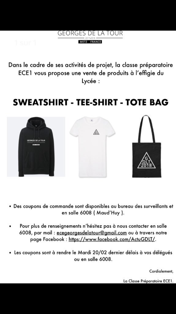 ActuGdlt's tweet photo. Etes vous prêts pour un petit jeu concours? 

RT pour tenter de gagner un tee shirt-tote bag ou sweat-shirt à l’éffigie de Georges De La Tour! 

Les gagnants seront tirés au sort lundi parmi les RT à vous de jouer! 

J-3

(Pour + d’infos n’hésitez pas à nous contacter😉) https://t.co/VVnItXF7u6