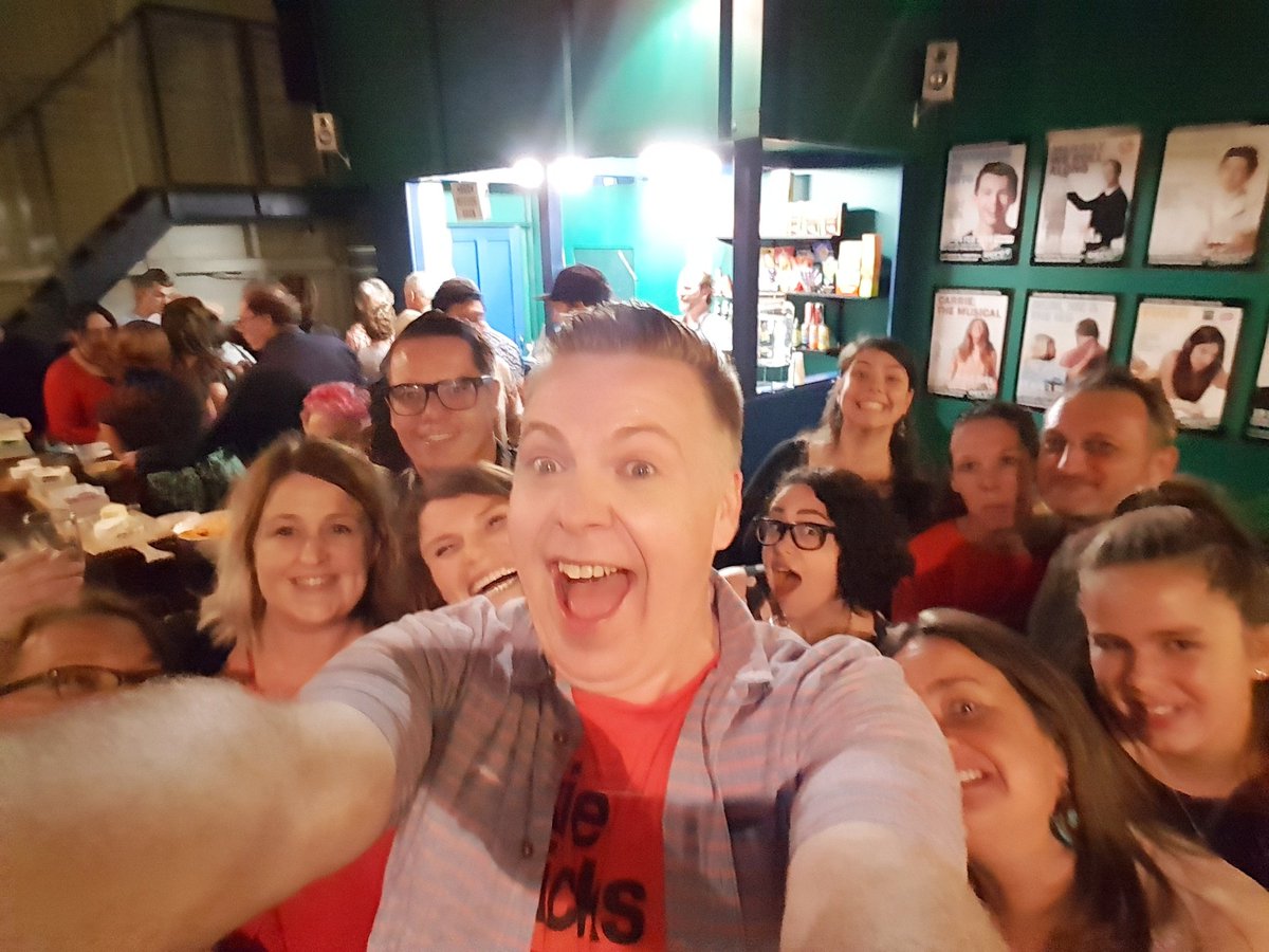 waynetunks's tweet photo. I am still buzzing after last night's very full opening night. What a special evening and people seemed to really love the show! I said so many people I love there, here are some of them photographed. They really are #FoyerLegends 
Now, to two shows today!
#AccordingToOtto https://t.co/wElkEeO1Ad
