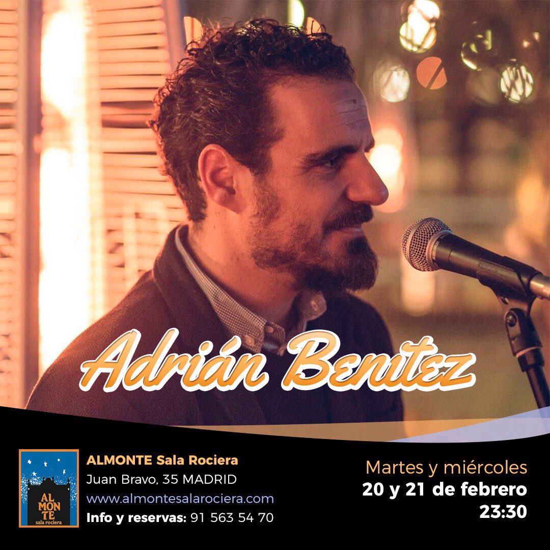 adrianbenitez13's tweet photo. Os dejo por donde estaré en los próximos días
Sábado 17 La Puebla Del Río 
Domingo 18 Cártama (Málaga)
Martes 20 Madrid 
Miércoles 21 Madrid https://t.co/oLbRodBC07