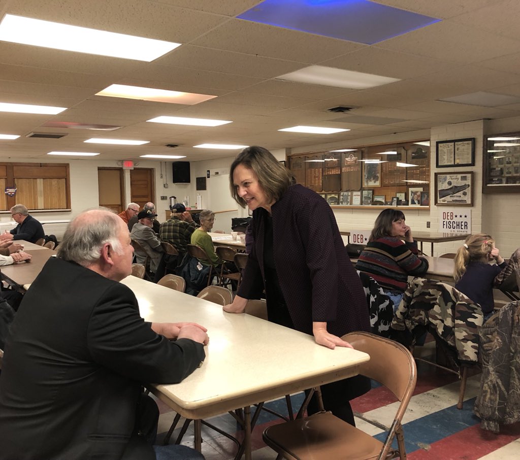DebforNebraska's tweet photo. So many smiling faces at the Wahoo Veterans Memorial Club to finish off the day! Thanks for coming out! #NEVets #NESen https://t.co/Z6IHlo3Knx
