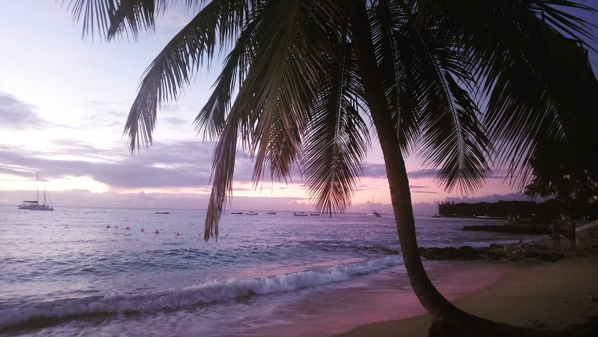 SarahJLambeth's tweet photo. Beautiful end of day in Barbados @InsOutsBarbados #sundown #cocktails #happyhour #zaccios #westcoast #barbados #fridayfeeling https://t.co/TmOYiKJzho