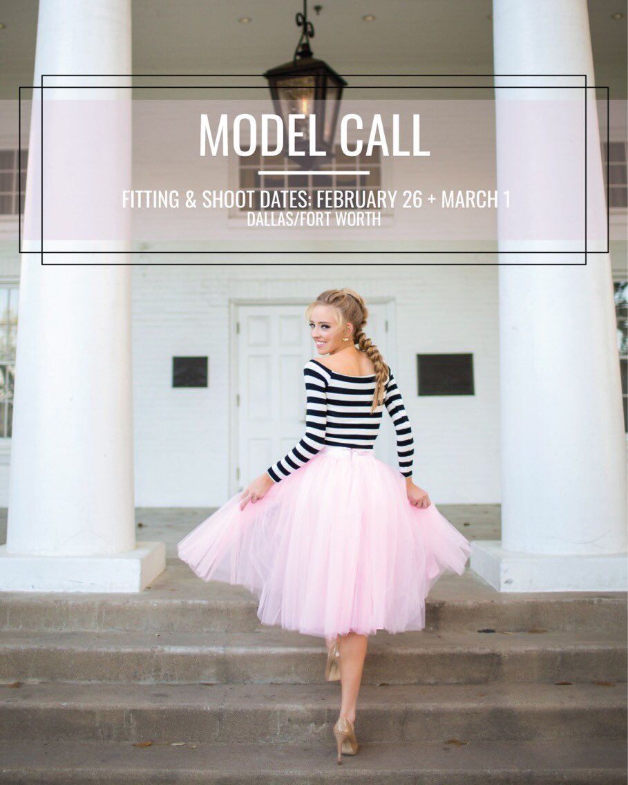lovemephoto's tweet photo. MODEL CALL! Must be minimum 5'8" and current high school sophomore, junior, or senior, with availability on February 26 and March 1 for fitting &amp; shoot. Email info@lovemephotography.com with your name, contact information, height, and recent photo to apply! https://t.co/b4bl5JNCWD